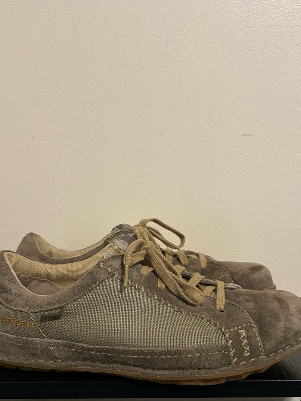 Patagonia Olulu Mens Size 10.5 Low Top Shoes Green Leather Hemp Lace Up Casual View 2